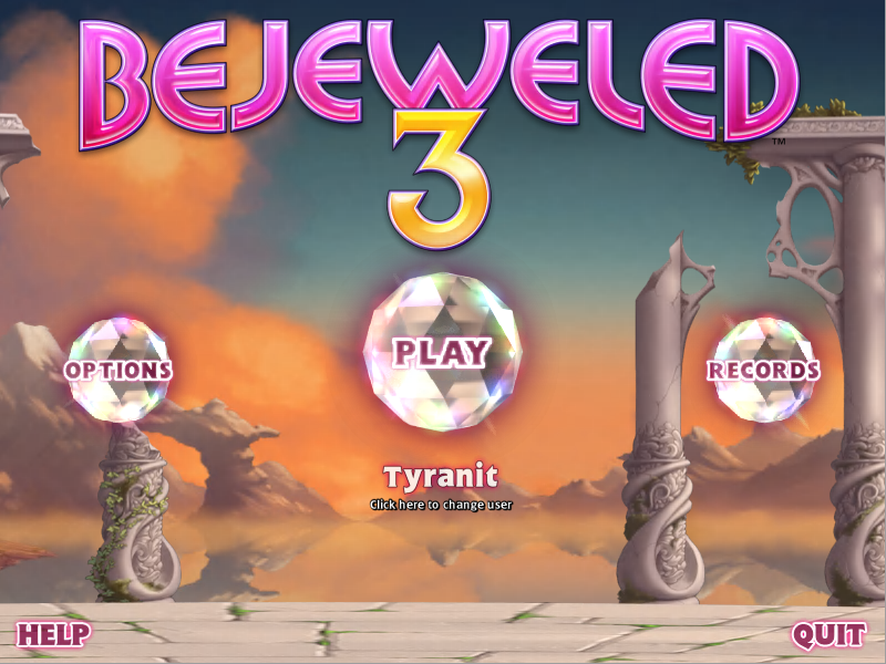 Bejeweled 3 Title Screen